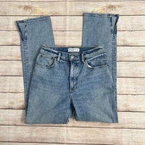Abercrombie & Fitch The 90s Straight High Rise Jeans Size 26 Light Wash Vintage
